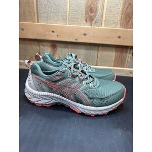 Asics Gel-Venture 9 Womens Trail Running Shoes Green/Coral Size 6.5
